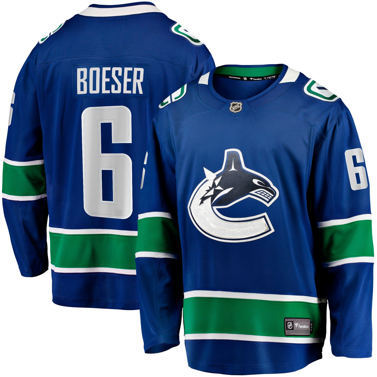 Brock Boeser Vancouver Canucks Fanatics Branded Home Breakaway Jersey - Blue