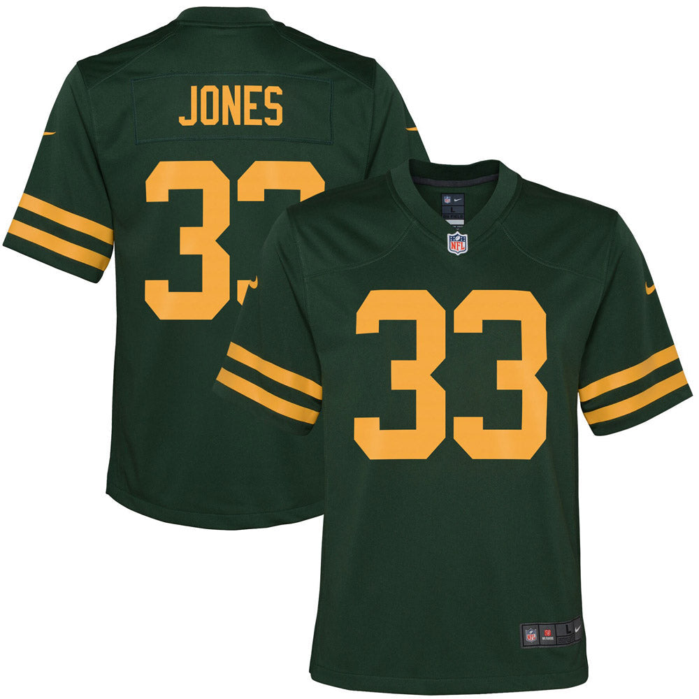 Youth Green Bay Packers Aaron Jones Alternate Game Player Jersey Green